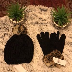 Faux Fur Hat and Glove set